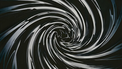 Fototapeta premium Black and White Abstract Swirl Fractal