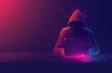 Computer hacker, internet cyber security technology concept