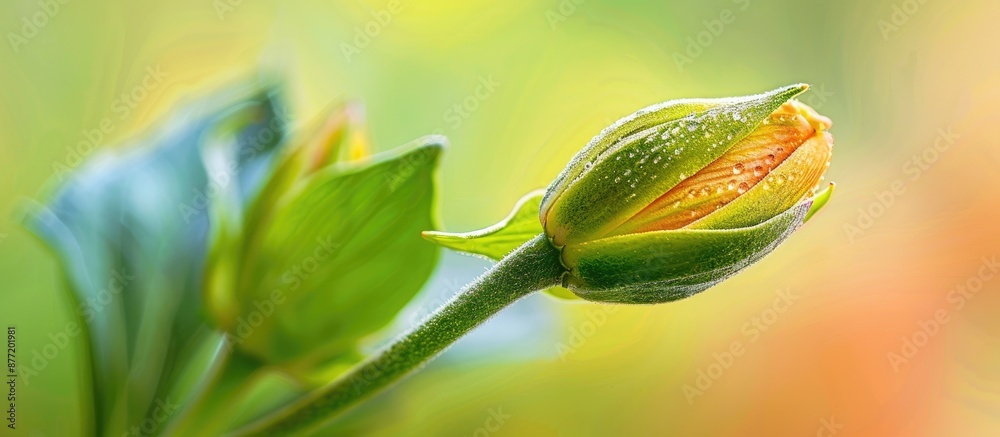 Poster close up of a flower bud with copy space image