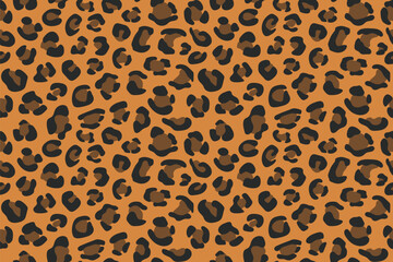 seamless pattern with leopard skin texture, can be used in fashion design, for wallpaper, upholstery, and decorative interior accents- vector illustration
