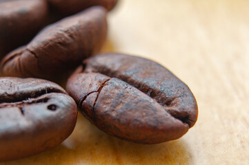 Close up detail of coffee bean