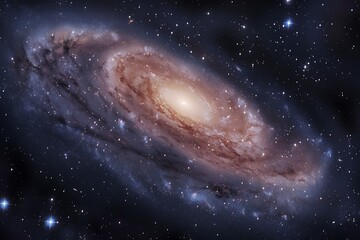 Spiral Galaxy NGC 253 in the Sculptor Constellation