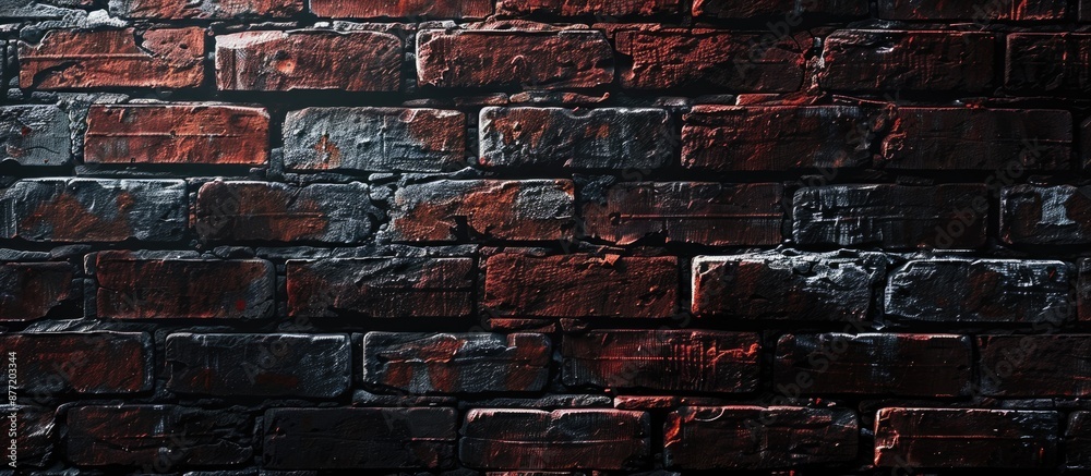 Poster cover page background featuring a brick wall with ample copy space image