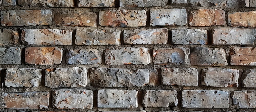 Poster Wall made of bricks with space for text or designs also known as a brick wall. with copy space image. Place for adding text or design