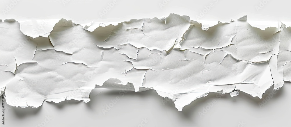 Poster White background with torn paper and clipping path for copy space image