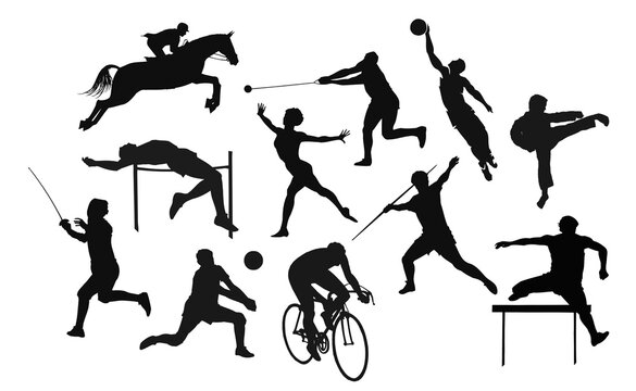 Sommer Sport Silhouetten