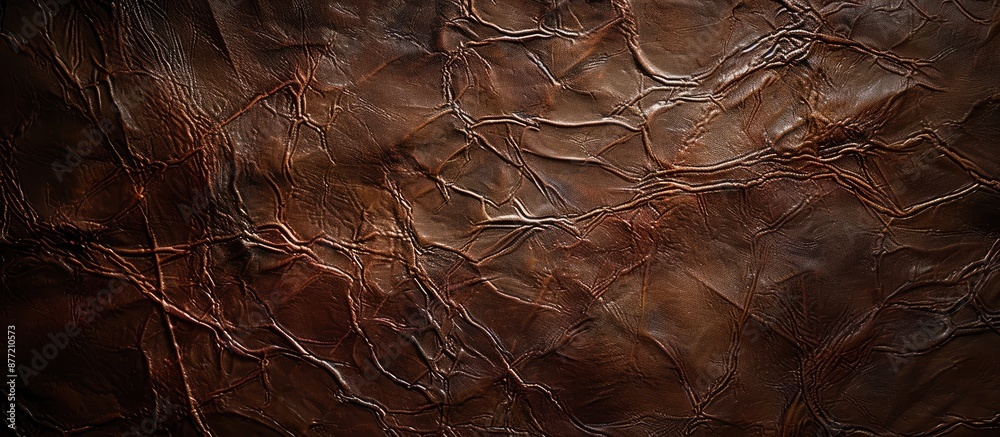 Poster Dark brown leatherette background with a sleek Dermantin texture ideal for including text or images in the copy space image
