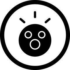 Awe Vector Glyph Black Icon