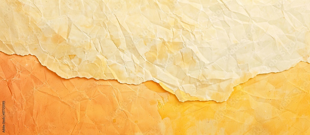 Fototapete a template with a horizontal blank background showcasing a light yellow and orange paper texture ide