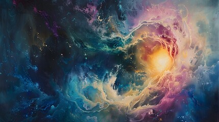 Pulsating Cosmic Orb of Luminous Energy   Vibrant Abstract Surreal Interpretation