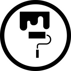 Mural Vector Glyph Black Icon