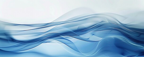 Abstract Blue Wave Pattern