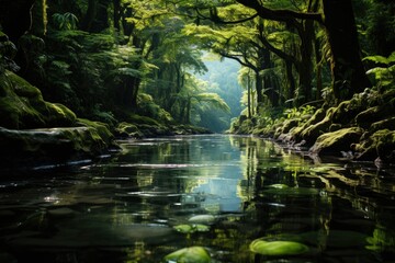 Green Jungle River, generative IA