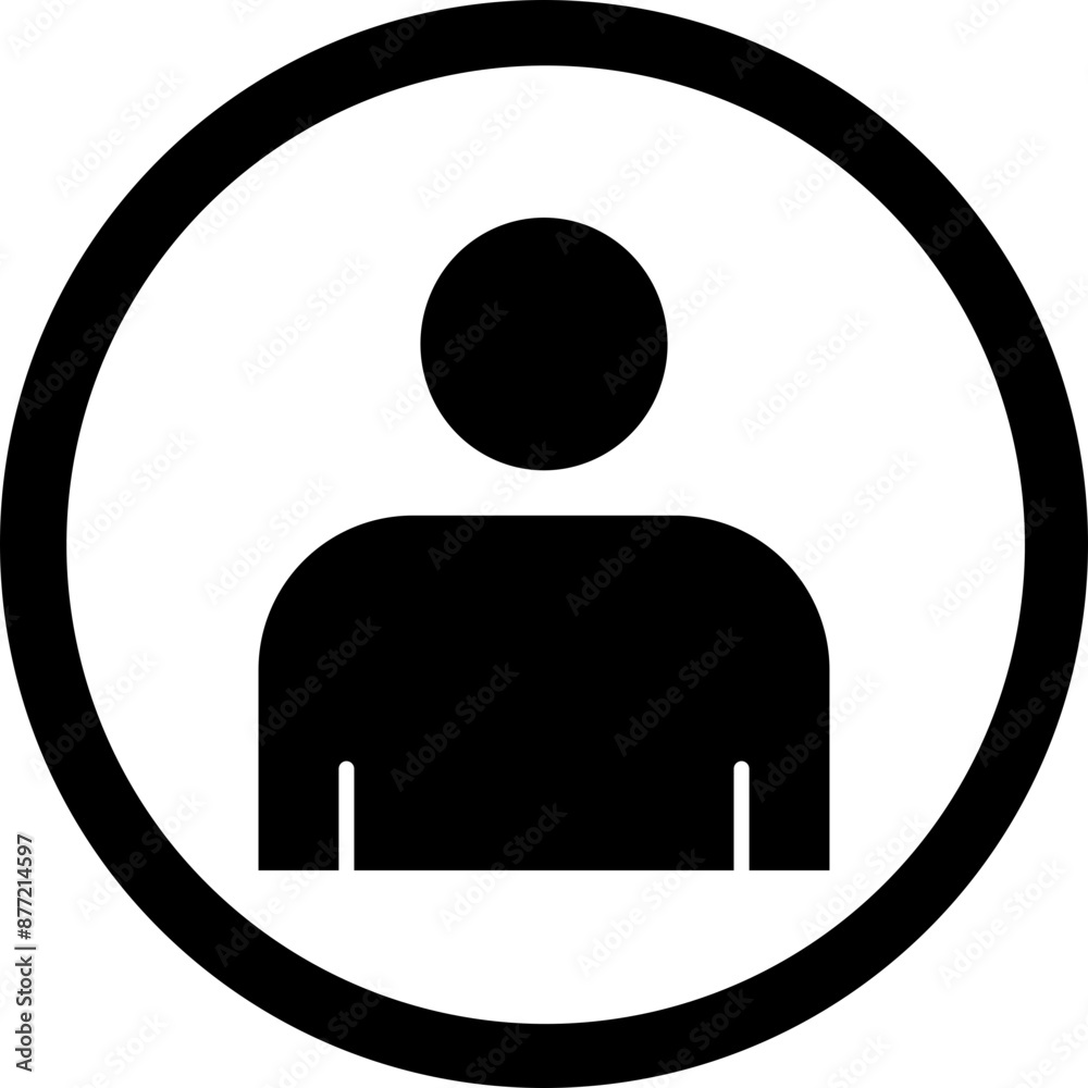 Sticker male glyph black icon