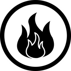 Fire Glyph Black Icon