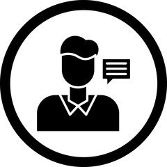 Legal Advisor Glyph Black Icon