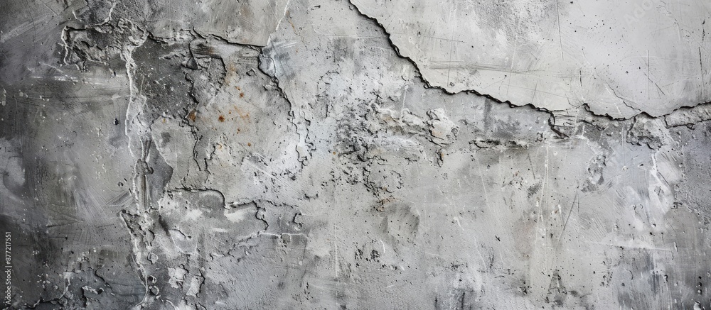 Poster close up photo of a grey concrete wall with a rough texture and a painted grey color background prov