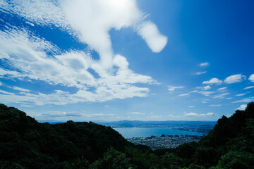 夢見が丘展望台から見た琵琶湖