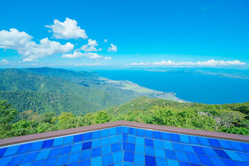 滋賀の展望台から見た琵琶湖