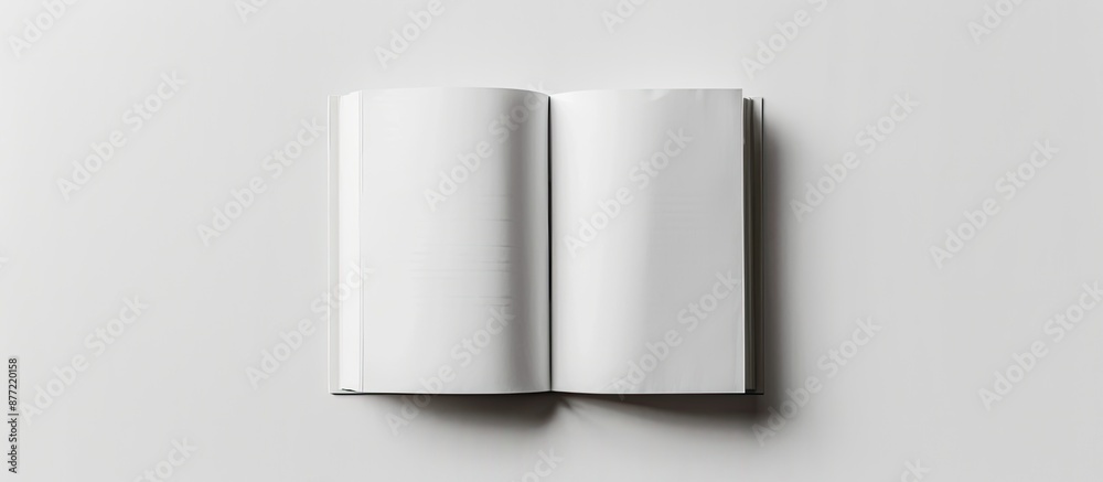 Poster a white magazine mockup with copy space image set against a white background