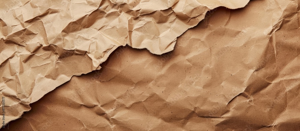Aufkleber Brown craft paper texture background with cardboard and recycled paper elements ideal for texts and images. with copy space image. Place for adding text or design