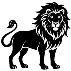 lion silhouette vector art illustration