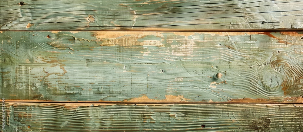 Aufkleber old light green wood plate with a grunge texture ideal as a decorative background with copy space im