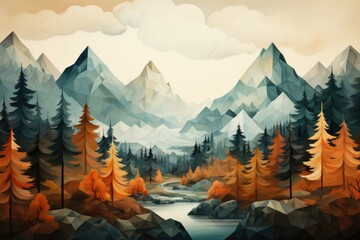 Pattern Flowers Pastel Colors Illustration, generative IA