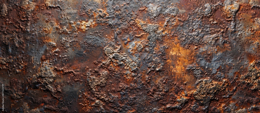 Poster A front facing view of a rusty surface suitable for text as a graphic resource with copy space image