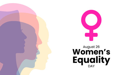 Women's equality day illustration design. Vector