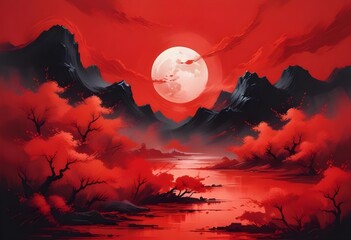 lunar new year red background