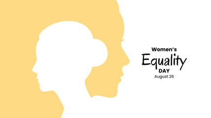 Women's equality day background. National holiday design with text women's equality day. Vector illustration