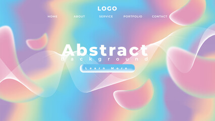 holographic art abstract background with summer vibe