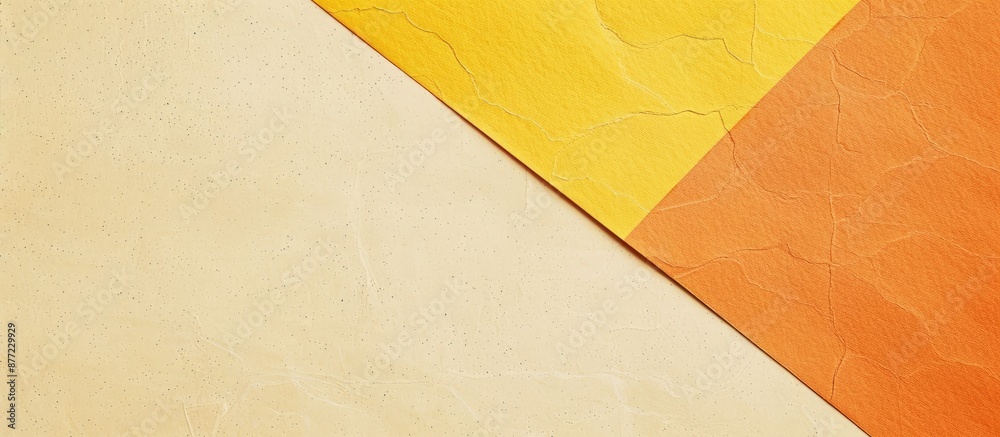 Leinwandbilder A template with a horizontal blank background showcasing a light yellow and orange paper texture ideal for including text or images within the copy space image