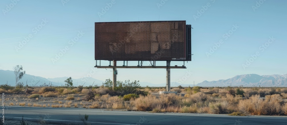 Poster Empty billboard with available copy space image for new ads