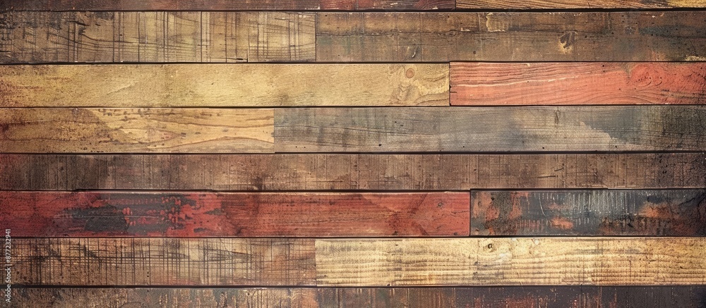 Poster top view background with a retro wood texture featuring stripes for design projects includes copy sp