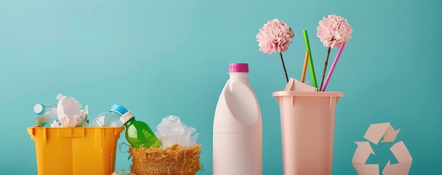 Creative infographic showing waste reduction statistics, waste reduction strategy, data visualization for sustainability