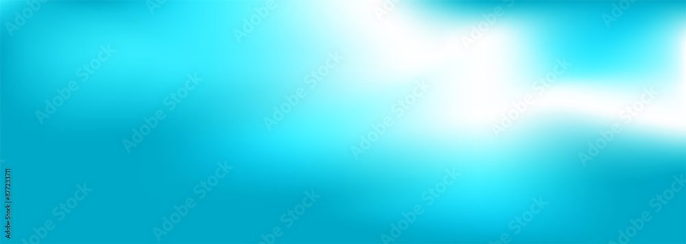 Aufkleber Blue gradient background. Abstract blurred holographic blue sky gradient creative backdrop. Abstract minimalist vibrant colore gradation background. Vector illustration.