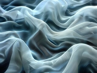 Obraz premium Exploring the Elegance and Fluidity of Silk Textures in Modern Design