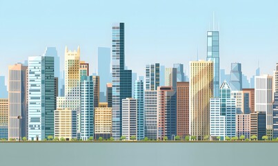 Fototapeta premium Cityscape Illustration