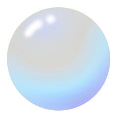 A gradient of purple, blue yellow and white crystal ball likes a pearl.