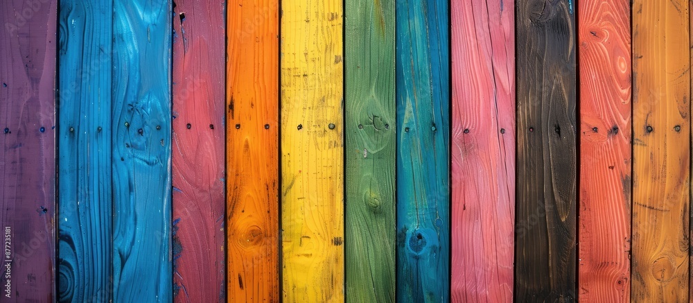 Fototapete A colorful wooden texture background with a space for adding text or images copy space image in a horizontal arrangement