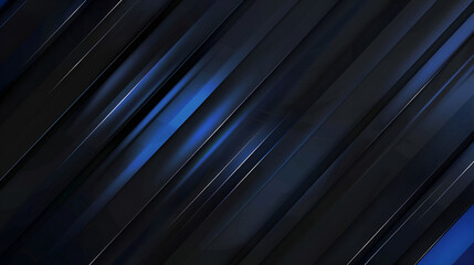 Obraz premium Dark green geometric background with glowing vertical blue light luminous lines and shadows for presentation background design template