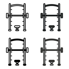 The Smith Machine is used for strength training, offering stability and control for various weightlifting exercises.