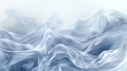Obraz premium Abstract Blue and White Waves with Light and Smoky Background