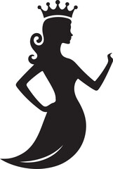 queen silhouette vector Art Illustration Design
Print