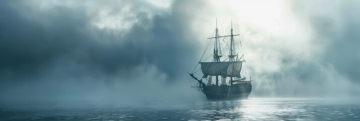 Fototapeta premium International Pirate Imitation Day.harsh pirates. A formidable pirate. The pirate ship