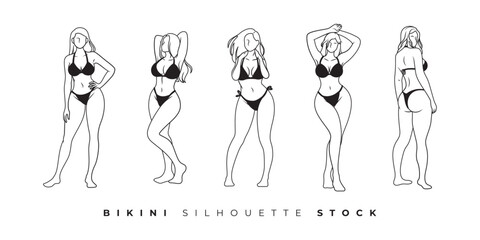 BIKINI SILHOUETTE STOCK