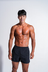 Fototapeta premium 若いアジア男性のボディメイクイメージ