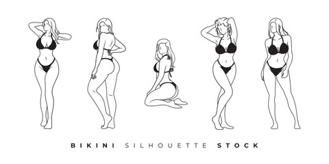 BIKINI SILHOUETTE STOCK